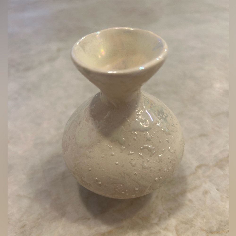 Perfect white bud vase .